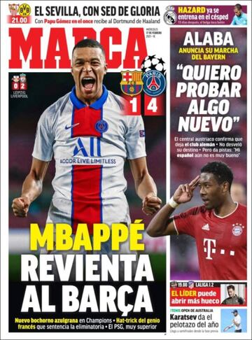 "Huracán Mbappé"... las portadas deportivas de hoy