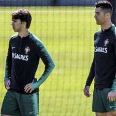 Cristiano y João Félix lideran la lista de Portugal