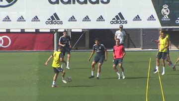 Carvajal trabajó con el grupo y apunta al derbi contra el Atleti