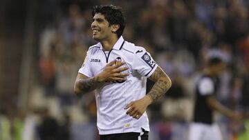 Banega, en un partido del Valencia.