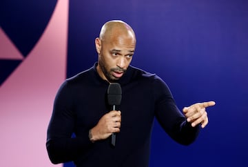 Henry, seleccionador del equipo olímpico francés, durante el acto del sorteo.