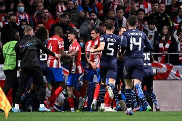 Felipe fue expulsado con tarjeta roja directa tras una entrada a Foden y la posterior tangana entre jugadores del Atlético y el City.
