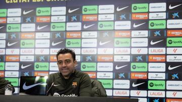 Xavi, en sala de prensa.