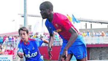 <b>ÁFRICA-POWER. </b>Stephane, del Barça, evidencia la superioridad física de los culés, vigentes campeones, que partían como favoritos y no fallaron ayer.