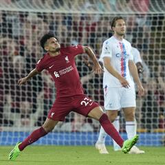 Luis Díaz, figura del partido entre Liverpool y Crystal Palace