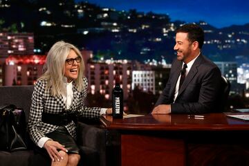 Diane Keaton en el programa de Jimmy Kimmel en junio de 2017.