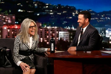 Diane Keaton en el programa de Jimmy Kimmel en junio de 2017.