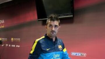 David Villa sigue trabajando al margen del grupo.