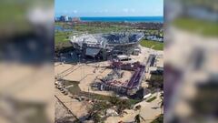 Así luce el estadio del Abierto de Acapulco después del huracán Otis