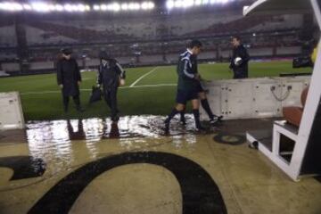 Interior del estadio Monumental donde iba a disputarse el partido.