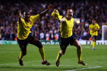 El conocido 'Iniestazo' fue el gol que decidió la semifinal de la Champions League de 2009. El volante español anotó un golazo al minuto 93 y dio el paso a Barcelona a la final, donde posteriormente saldría campeón. 