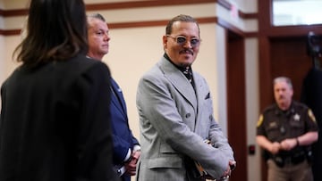 Actor Johnny Depp departs at the end of the day during his defamation case against ex-wife, actor Amber Heard, at Fairfax County Circuit Court in Fairfax, Virginia, U.S., May 19, 2022. Shawn Thew/Pool via REUTERS