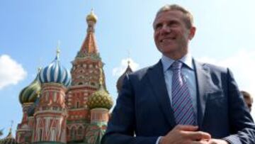 Sergei Bubka, miembro del COI, en Moscú asistiendo a los Mundiales de atletismo.