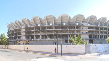 Fachada del Nuevo Mestalla. 