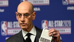 CHICAGO, ILLINOIS - FEBRUARY 15: NBA Commissioner Adam Silver speaks to the media during a press conference at the United Center on February 15, 2020 in Chicago, Illinois. NOTE TO USER: User expressly acknowledges and agrees that, by downloading and or using this photograph, User is consenting to the terms and conditions of the Getty Images License Agreement.   Stacy Revere/Getty Images/AFP
 == FOR NEWSPAPERS, INTERNET, TELCOS &amp; TELEVISION USE ONLY ==