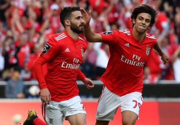 Rafa Silva y João Félix, durante la temporada 2018-19 en el Benfica.