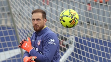 Jan Oblak, en un entrenamiento del Atlético.