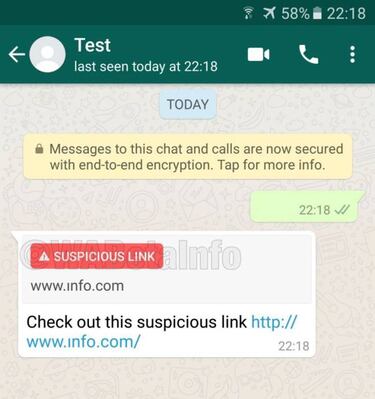 WhatsApp alertará cuando nos envíen un enlace sospechoso, adiós estafas