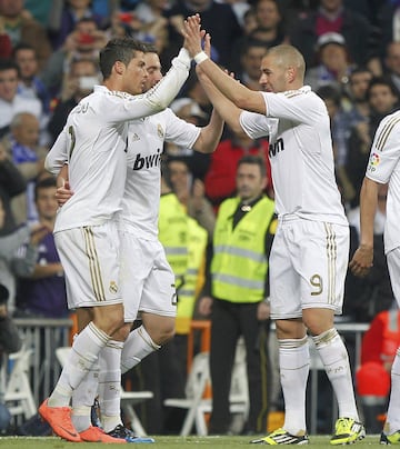 Cristiano Ronaldo (60 goles), Gonzalo Higuaín (26 goles) y Karim Benzema (32 goles)