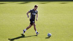 Luis Mu&ntilde;oz, defensa del M&aacute;laga, en un entrenamiento. 