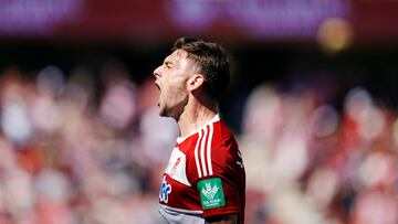 Lucas Boyé, celebrando su gol al Alavés.