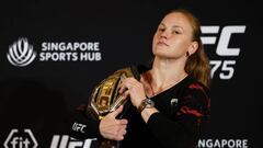 Valentina Shevchenko, en la rueda de prensa previa al UFC 275.