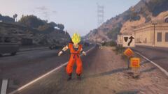Introducen a Goku en Grand Theft Auto V con un mod