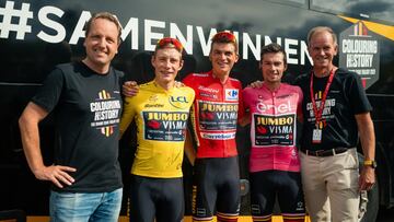 Zeeman, junto a Vingegaard, Kuss y Roglic.