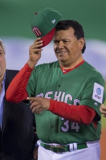 Action photo during the match Mexico vs Italia corresponding of the World Baseball Classic 2017, in Jalisco.
Foto durante el partido Mexico vs Italia correspondiente al Clasico Mundial de Beisbol 2017, en Jalisco, en la foto: Fenando Valenzuela Mexico
09/03/2017/MEXSPORT/Cristian de Marchena