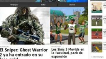 MÁS OCIO. Portada del nuevo 'site' de videojuegos de AS.com.