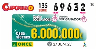 Cuponazo de la ONCE: comprobar los resultados del sorteo hoy, viernes 27 de junio