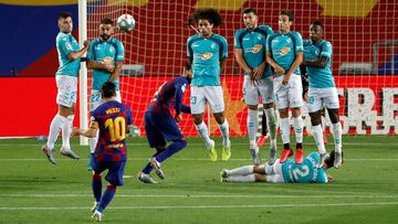 Messi, en el Barcelona-Osasuna de la temporada pasada.