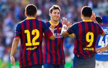 Messi celebra un gol.