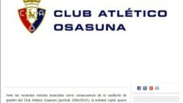 Comunicado de Osasuna.