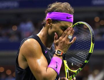 Rafael Nadal pictured in the 2019 US Open final