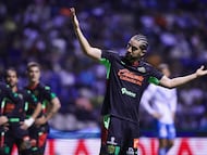 during the 13th round match between Puebla and FC Juarez as part of the Liga BBVA MX Varonil, Torneo Clausura 2026 at Cuauhtemoc Stadium, on April 03, 2026 in Puebla, Mexico.