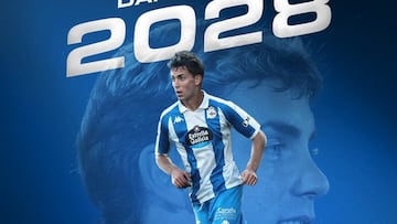 Oficial: Dani Barcia renueva con el Deportivo hasta 2028