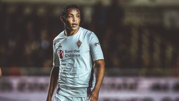 Luis Fernando Muriel durante un partido con la Fiorentina.