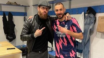 Ramos y Benzema celebraron el pase a octavos de la Champions.