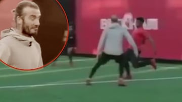 ¡Increíble!: el regate que dejó a Beckham con esta cara