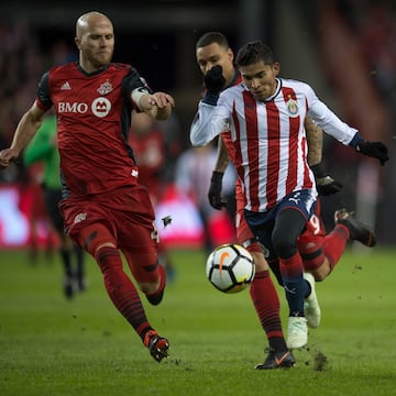 Foto de acción durante el partido Toronto (CAN) vs Chivas (MEX), Correspondiente al partido de ida de la Final de la Liga de Campeones CONCACAF Scotiabank 2018, en el Estadio BMO Field, Toronto.
EN LA FOTO: ORBELIN PINEDA