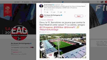 El Guingamp se pica con un periodista por culpa de Neymar