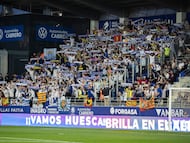La afición del Zaragoza, durante un partido en El Alcoraz.