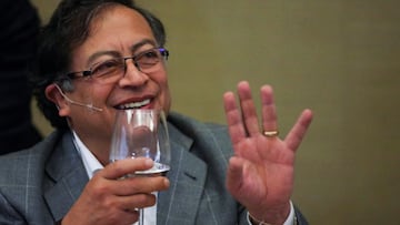 Gustavo Petro, presidential candidate for the political alliance 'Pacto Historico', reacts during a national work table with political allies, in Bogota, Colombia June 17, 2022. REUTERS/Luisa Gonzalez