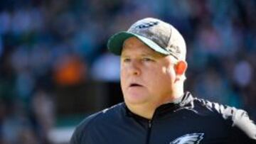 Chip Kelly en su último partido con los Eagles.