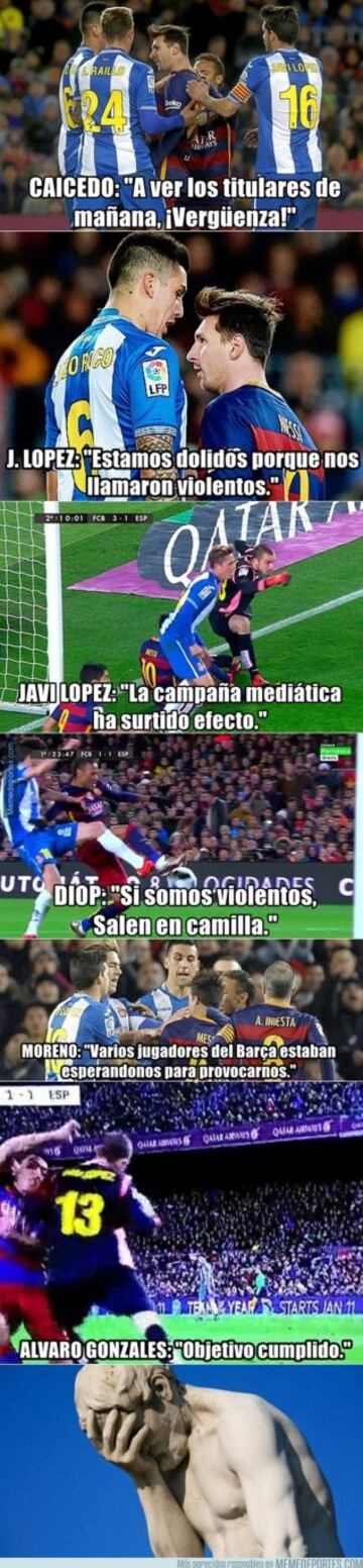 Los mejores memes de los incidentes del Barcelona-Espanyol de Copa