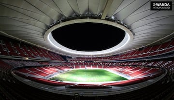 The Wanda Metropolitano complete with newly-laid pitch.