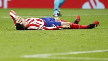 Morata, en el partido de ida ante el Liverpool, en el Wanda Metropolitano.