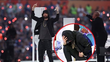 Eminem no tiene miedo a posicionarse. El rapero decidi&oacute; arrodillarse al estilo de Colin Kaepernick a pesar de que, seg&uacute;n informes, la NFL rechaz&oacute; la idea.