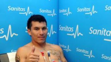 <b>VISTO BUENO. </b>Gary Medel pasó ayer sin problemas el reconocimiento médico.